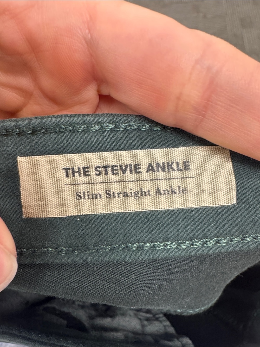 AG Adriano Goldschmeid The Stevie Ankle Slim Straight Ankle Jean in Green sz 27 - Picture 4 of 10